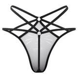 Personalized Name Cute Thongs T-Back Underwear for Women Custom Black Women's G-String Panties