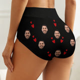 Personalized Women's High Waist Underwear Custom Face I Licked Ladies Soft Granny Knickers Panties