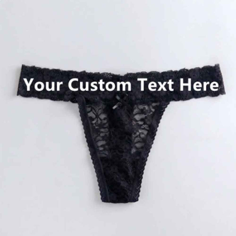 Personalized Name Mrs Wedding Bridal Lace Thong Underwear Women Sexy Panties Lace Lingerie