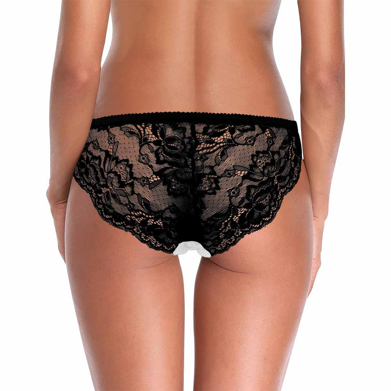 Bachelorette Party Custom Lace Sexy Underwear Personalized Face Unlimited Rides Women's Lace Panty