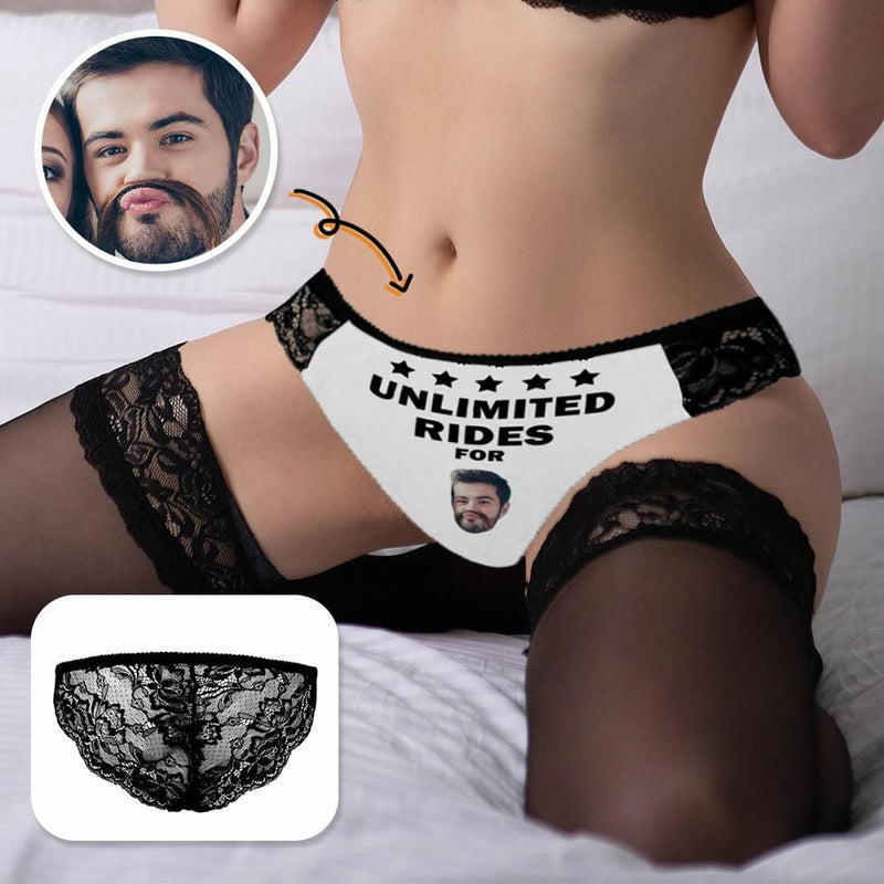 Custom Sexy Underwear Personalized Unlimited Rides Womens Lace Panty