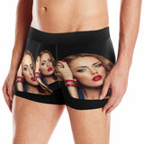 Custom Couple Matching Briefs with Face Personalized Photo Underwear Made For Couple Valentine's Day Gift