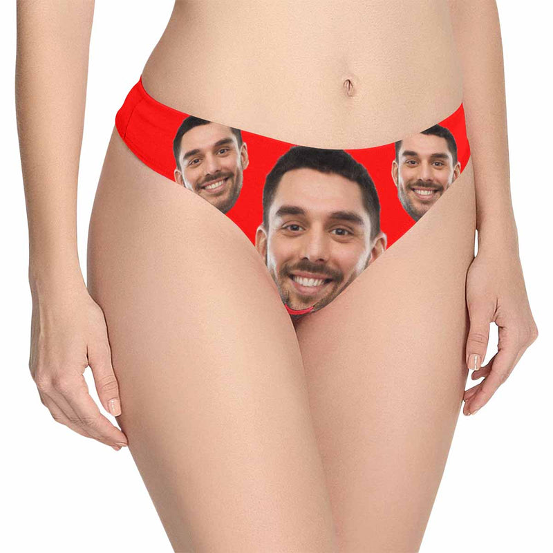 Custom Couple Matching Briefs with Face Personalized Photo Underwear Made For Couple Valentine's Day Gift