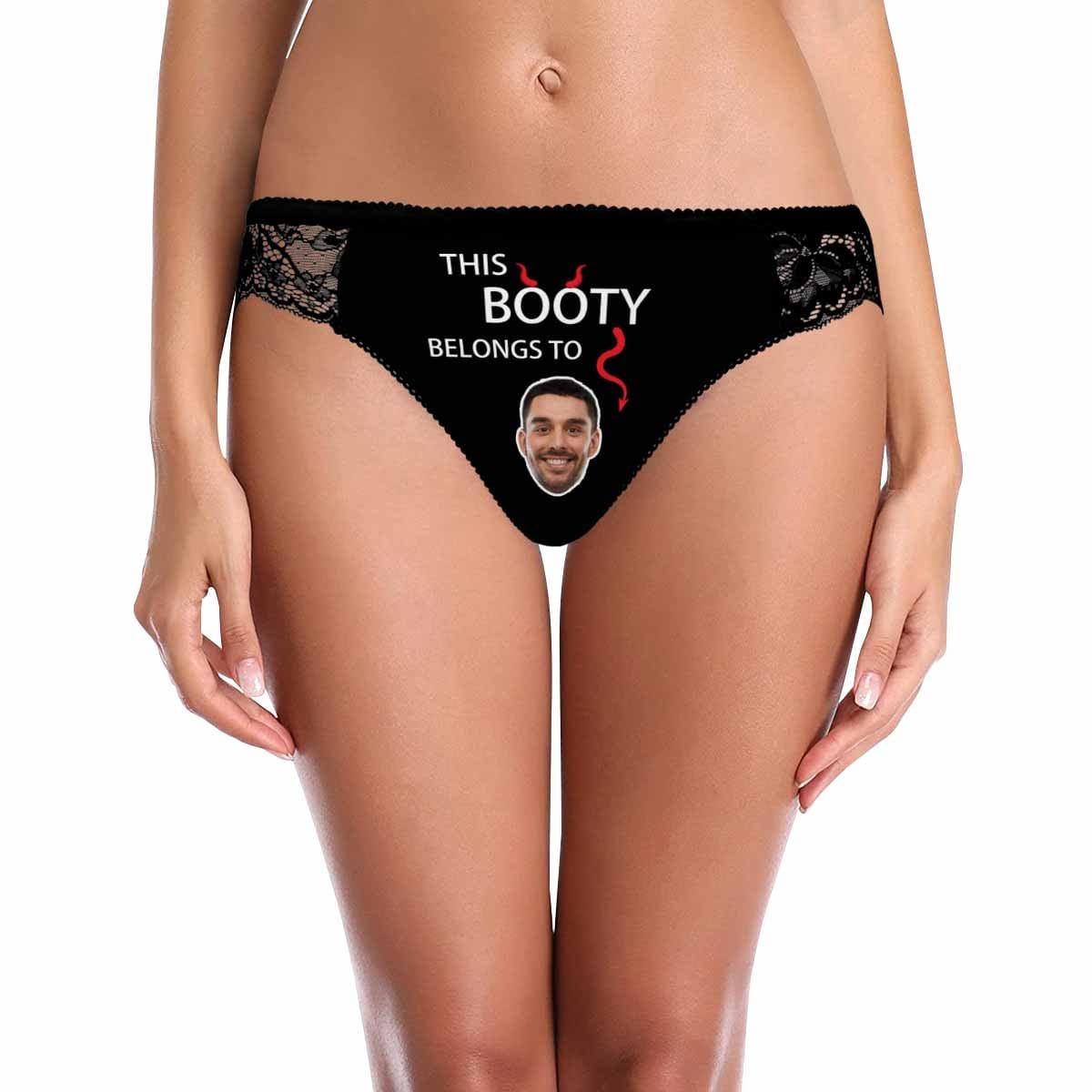 Custom Face Booty Underwear Personalized Photo Sexy Women&