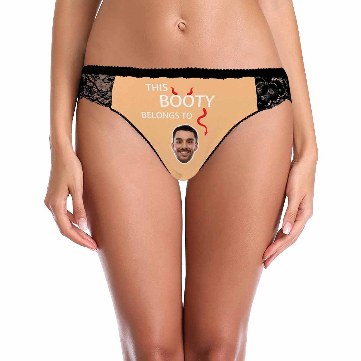 Custom Face Booty Underwear Personalized Photo Sexy Women&