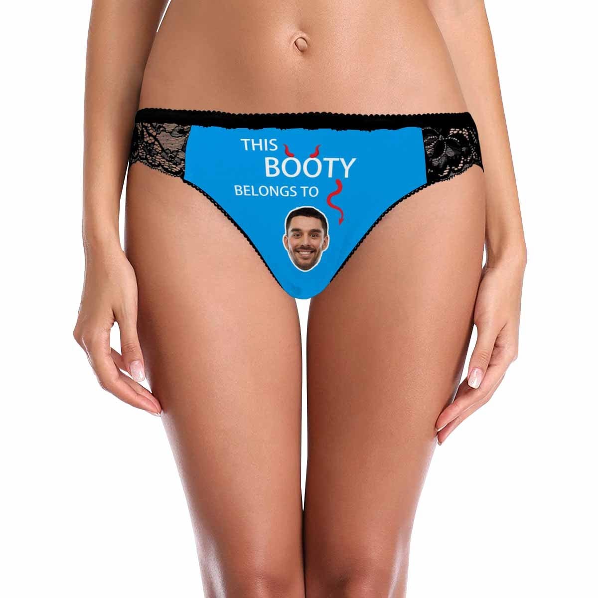 Custom Face Booty Underwear Personalized Photo Sexy Women&