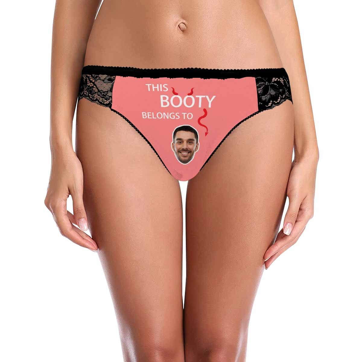 Custom Face Booty Underwear Personalized Photo Sexy Women&