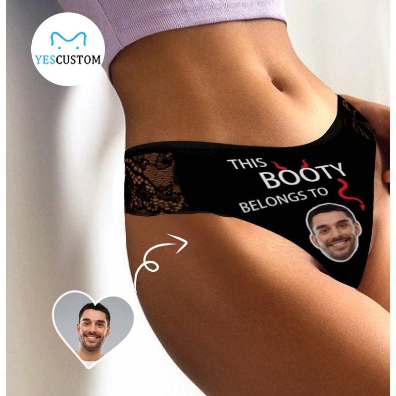 Custom Face Booty Underwear Personalized Photo Sexy Women&