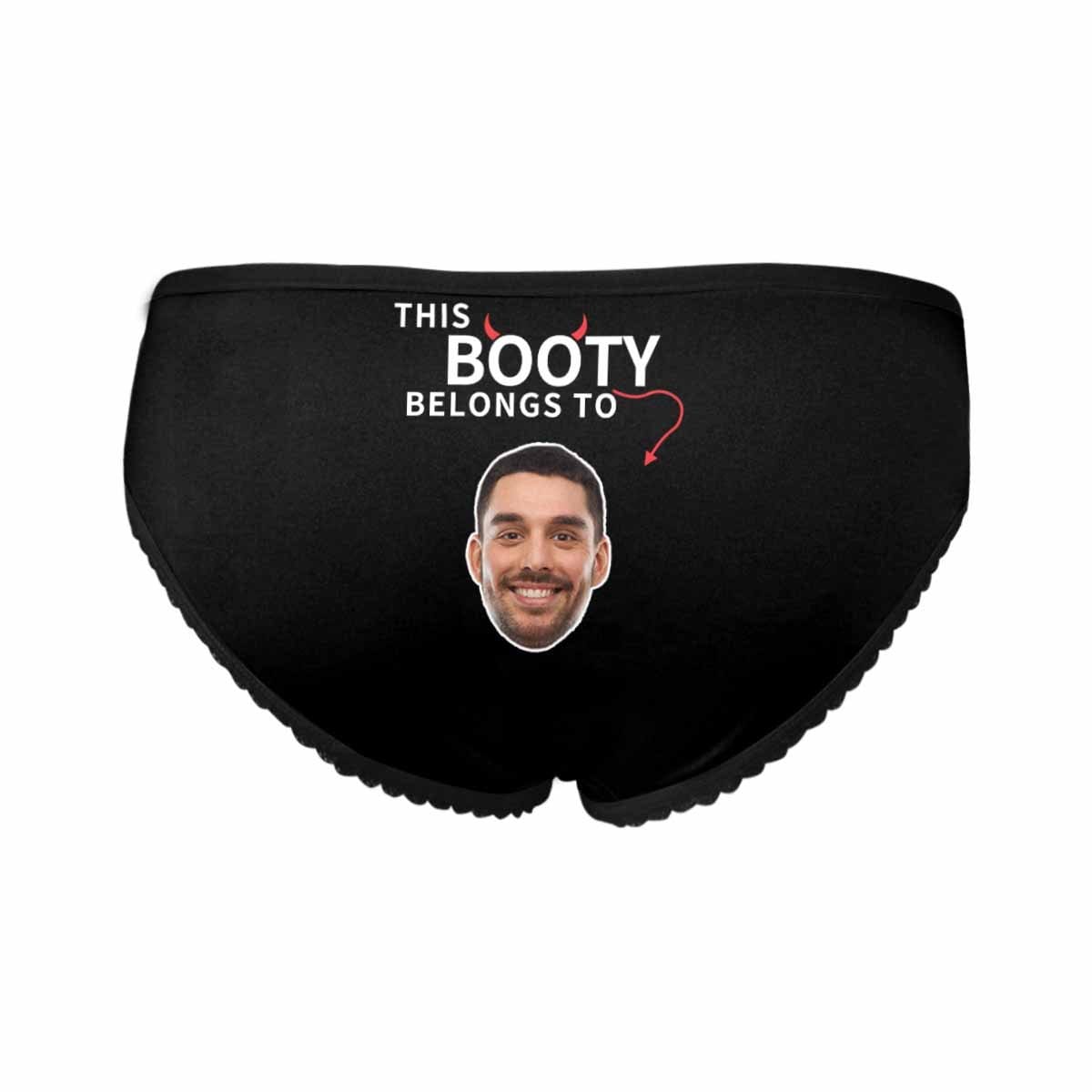 Custom Face Briefs Personalized Booty Belongs to You Panties Underwear with Photo Women&