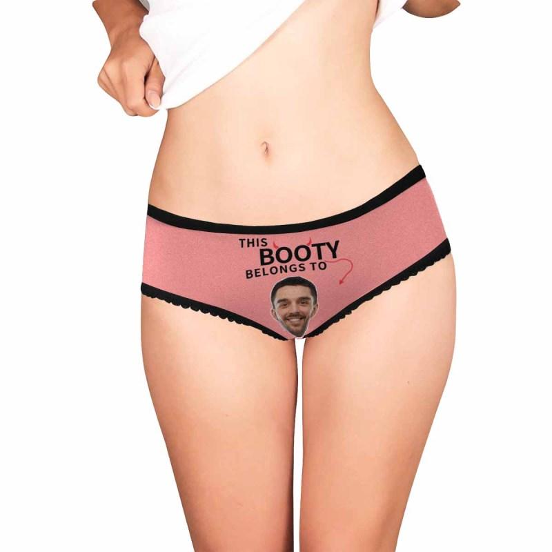 Custom Face Briefs Personalized Booty Belongs to You Panties Underwear with Photo Women&