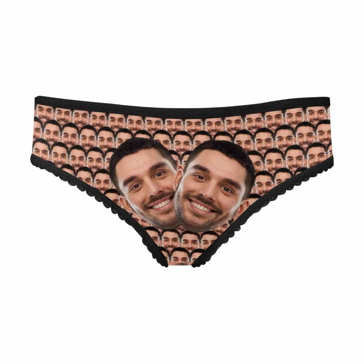 Custom Face Briefs Personalized Seamless Heads Underwear with Photo Women&