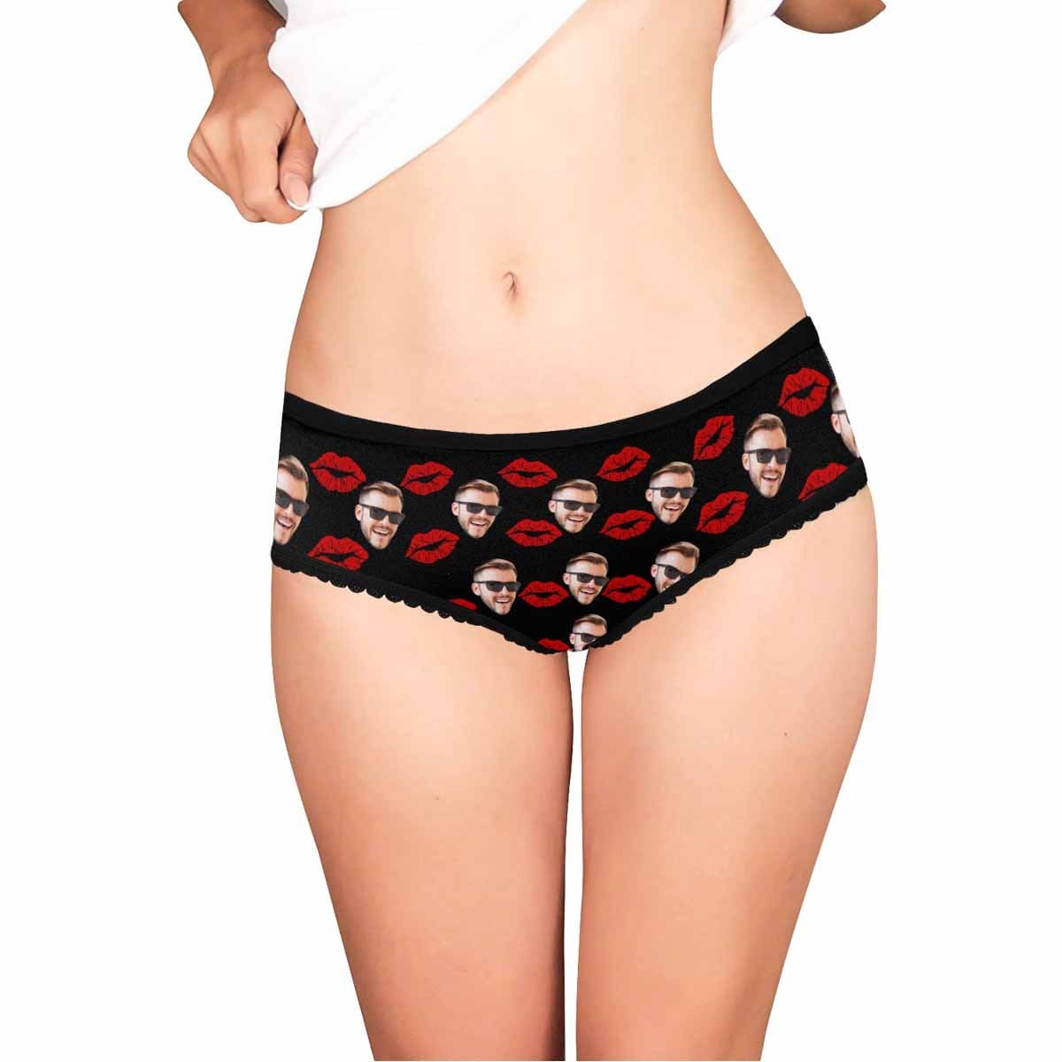 Custom Face Flaming Lips Underwear Personalized Women&