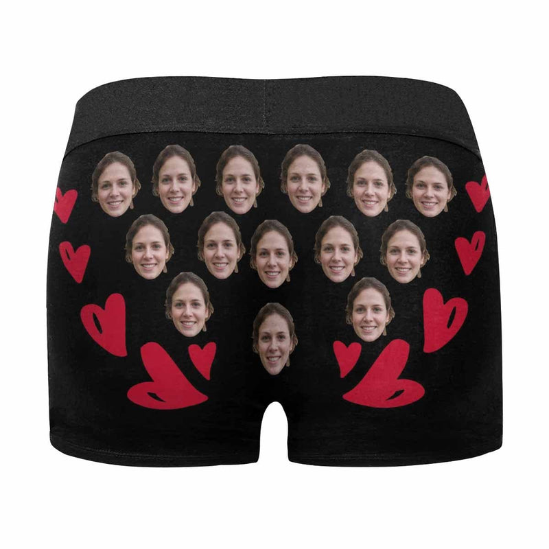 Custom Face Let's Do It Women's Classic Thong&Men's Boxer Briefs Personalized Underwear For Couple Valentine's Day Gift