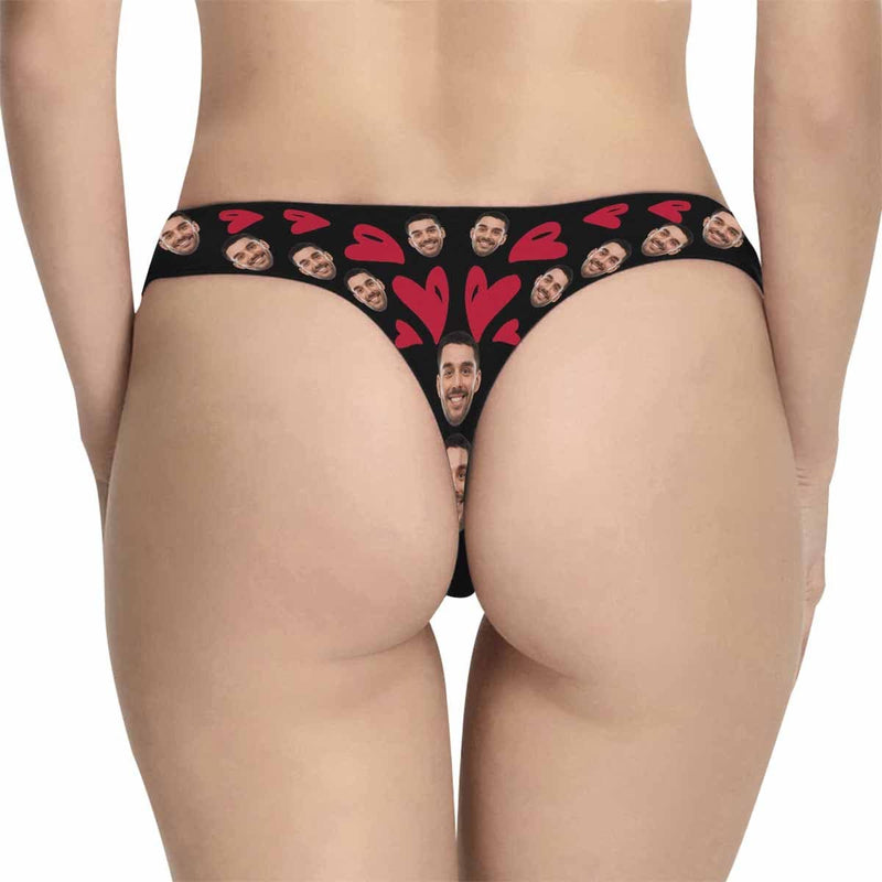 Custom Face Let's Do It Women's Classic Thong&Men's Boxer Briefs Personalized Underwear For Couple Valentine's Day Gift