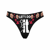 Custom Face Let's Do It Women's Classic Thong&Men's Boxer Briefs Personalized Underwear For Couple Valentine's Day Gift