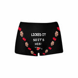 Custom Face Licked Women's Boyshort Panties&Men's Boxer Briefs Personalized Underwear For Couple Valentine's Day Gift