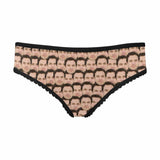 Custom Face Seamless Underwear fot Her Personalized Women's All Over Print High-cut Briefs