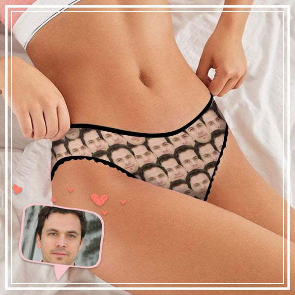 Custom Face Underwear Personalized Photo Women High-cut Briefs for Her