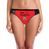 Custom Face Sexy Underwear Personalized Red Women's Lace Panty Valentine's Day Gift For Her