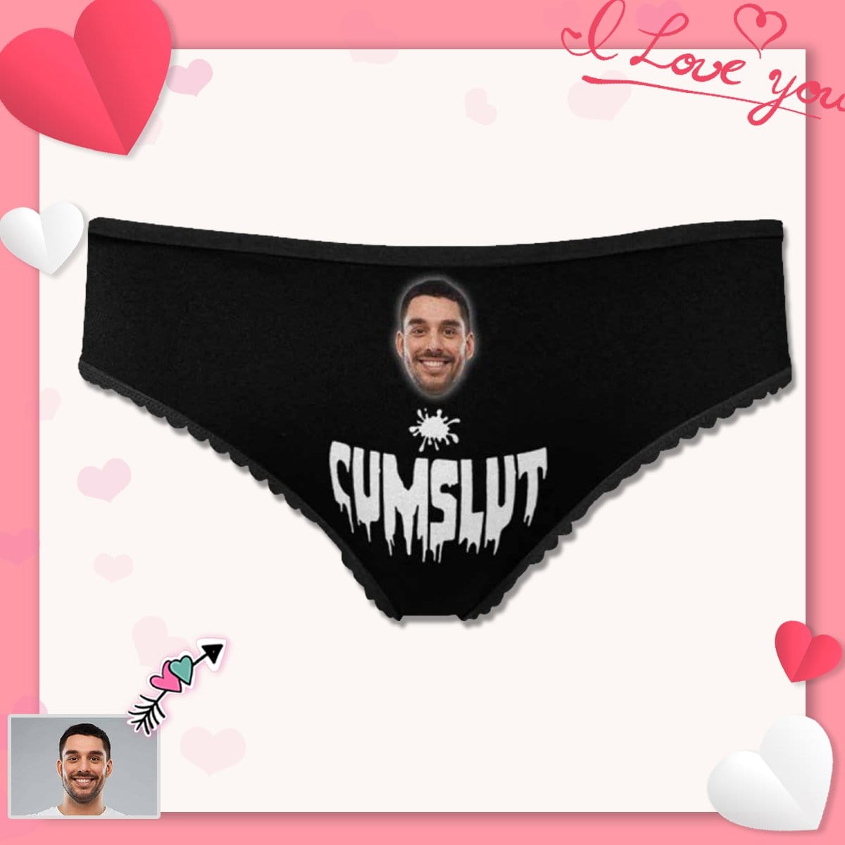 Custom Face Slut Underwear Personalized Women&