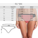 Custom Face&Text Underwear Print Your Message Here Personalized Women's Lace Panty Honeymoon Gift Valentine's Day Gift