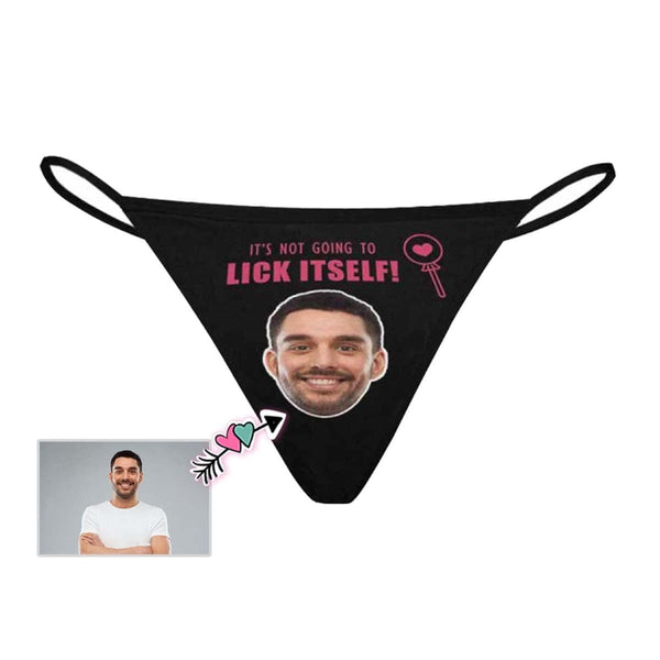 Custom Face Thongs Underwear for Women Personalized Lick Women's G-String Panties Anniversary Gift