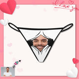 Custom Face Underwear Personalized Photo Open Women's G-String Panties