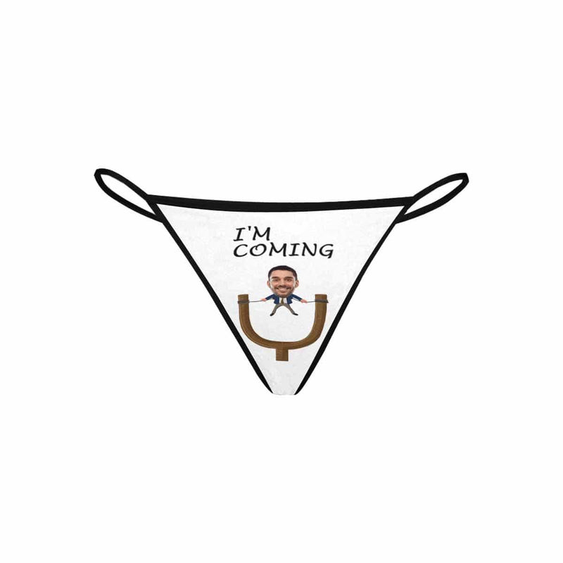 Custom Face Thongs Underwear for Women Personalized Slingshot Women's G-String Panties