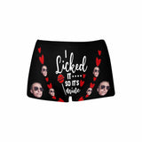 Custom Face Underwear Design I'm Licked It Panty Personalized Women's Boyshort Panties