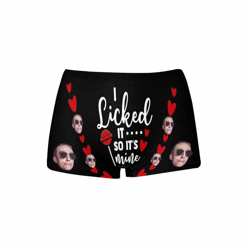 Custom Face Underwear Design I'm Licked It Panty Personalized Women's Boyshort Panties