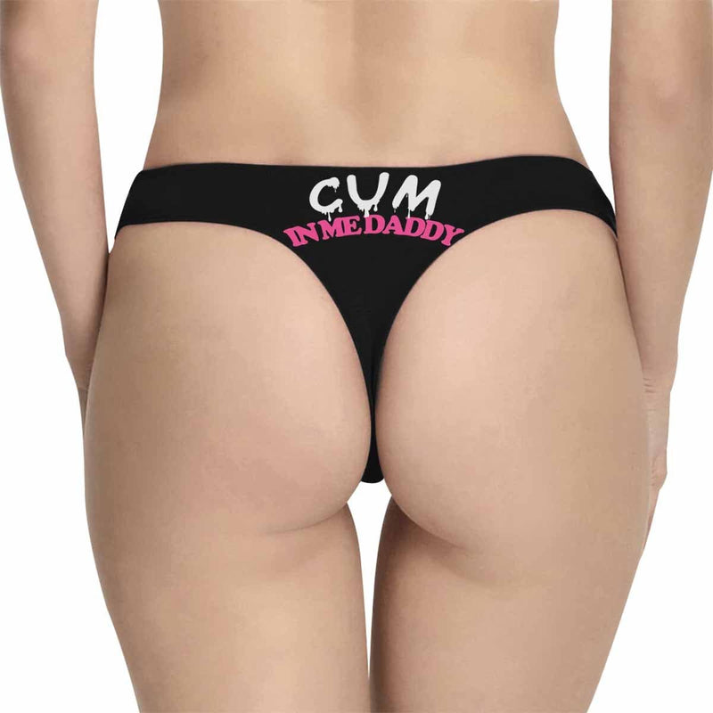 Custom Face Underwear for Her Personalized Cum Lingerie Women's Panties Classic Thongs