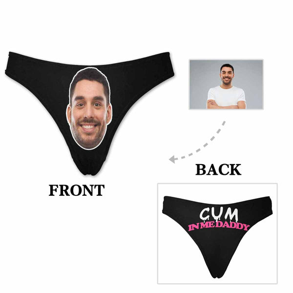 Custom Face Underwear for Her Personalized Cum Lingerie Women's Panties Classic Thongs