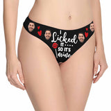 Custom Face Underwear for Her Personalized Lollipop It's Mine Women's Lingerie Classic Thongs Valentines Day