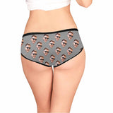 Custom Face Underwear for Her Personalized Photo Panties Women's High-Cut Briefs Lovers Gift