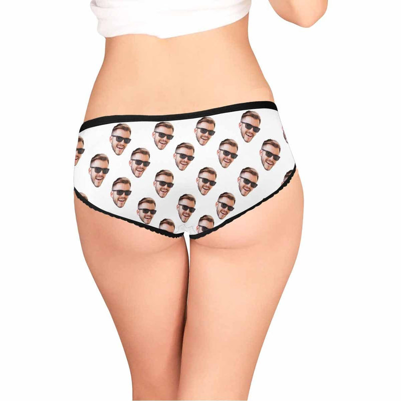 Custom Face Underwear for Her Personalized Photo Panties Women's High-Cut Briefs Lovers Gift