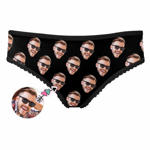 Custom Face Underwear for Her Personalized Women's High-Cut Briefs