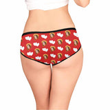 Custom Face Underwear for Ladies Printed Sexy Love Heart Personalized Women's High-Cut Briefs For Valentine's Day Gift