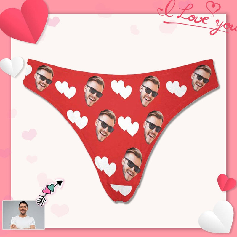 custom face underwear love heart womens thongs