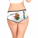 Custom Face Underwear for Women Personalized Wet Women's High Waist Briefs Funny Lovers Gift