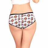 Custom Face Underwear Personalized Couple Just Married Women's High-cut Briefs For Valentine's Day Gift