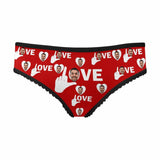 Custom Face Underwear Personalized Finger Love Women's High-cut Briefs Gift For Her