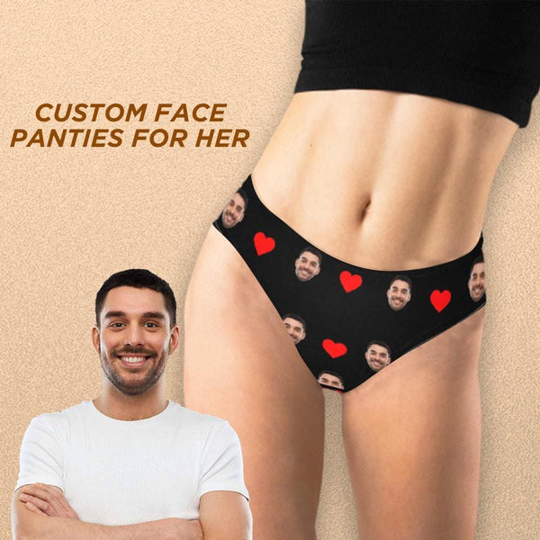 custom face underwear loving heart womens thongs