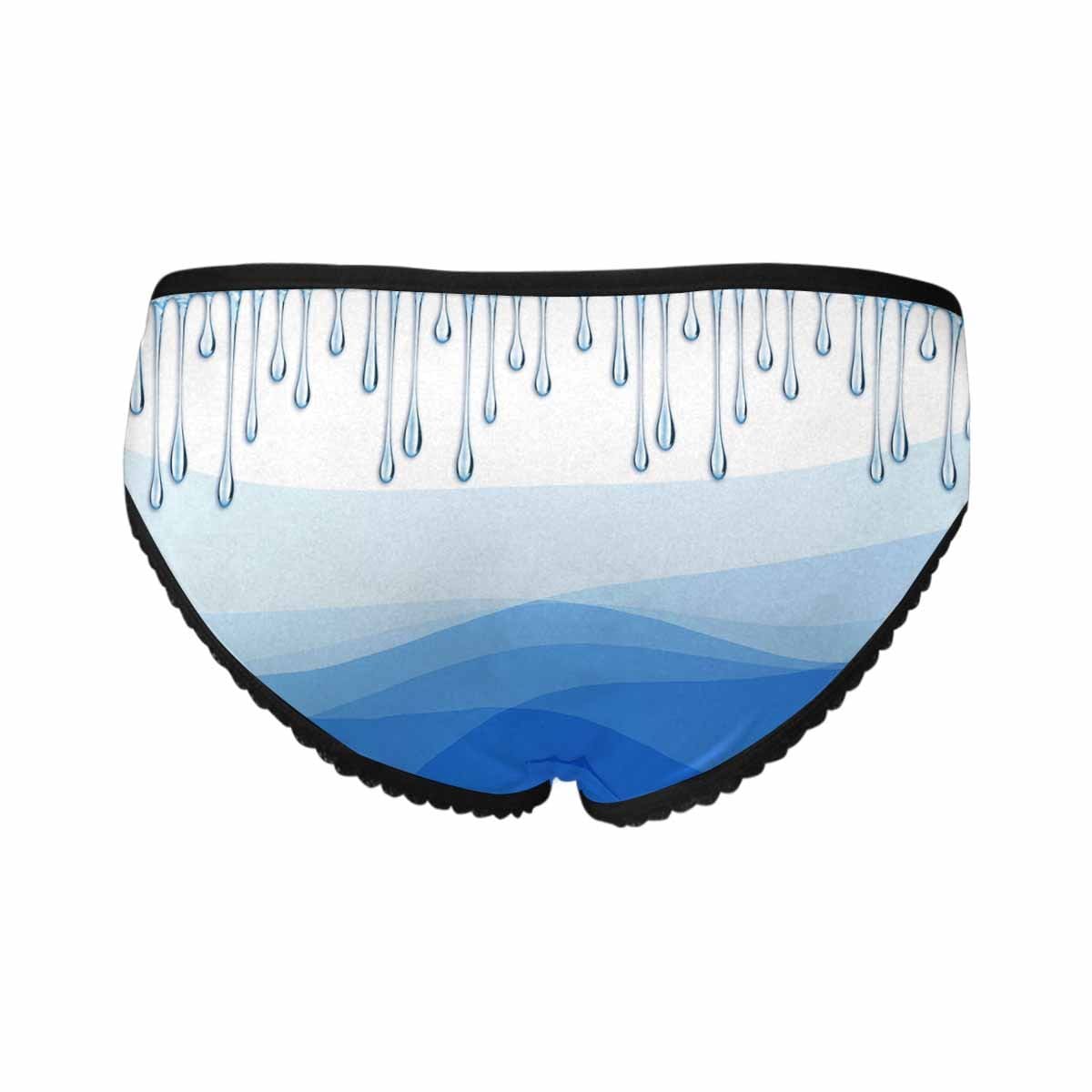 Custom Face Underwear Personalized Water Drop Ocean Women&