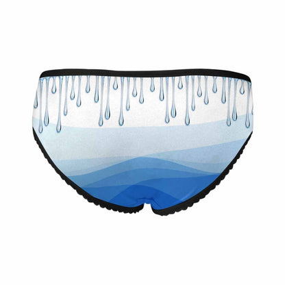 Custom Face Underwear Personalized Water Drop Ocean Women&