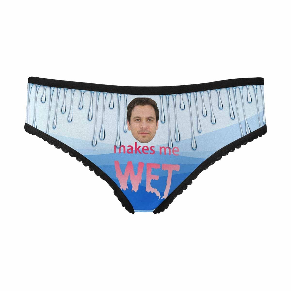 Custom Face Underwear Personalized Water Drop Ocean Women&