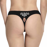 Custom Face Women's Underwear Personalized Lingerie Photo Unlimited Rides Women's Classic Thongs