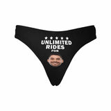 Custom Face Women's Underwear Personalized Lingerie Photo Unlimited Rides Women's Classic Thongs