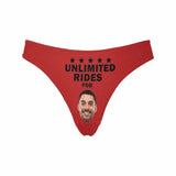 Custom Face Women's Underwear Personalized Lingerie Photo Unlimited Rides Women's Classic Thongs