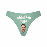 Custom Face Women's Underwear Personalized Lingerie Photo Unlimited Rides Women's Classic Thongs