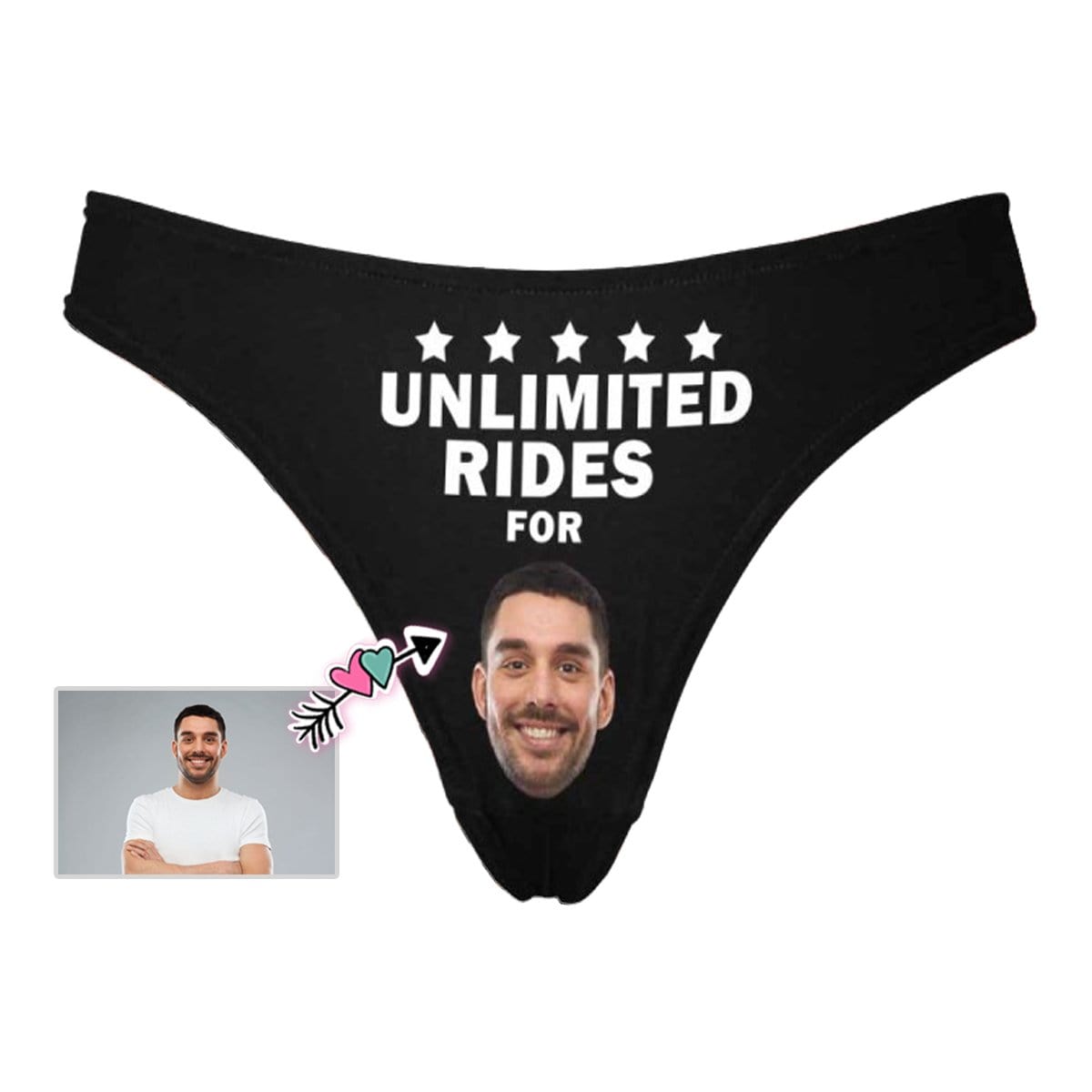 Custom Face Underwear Unlimited Rides Women&